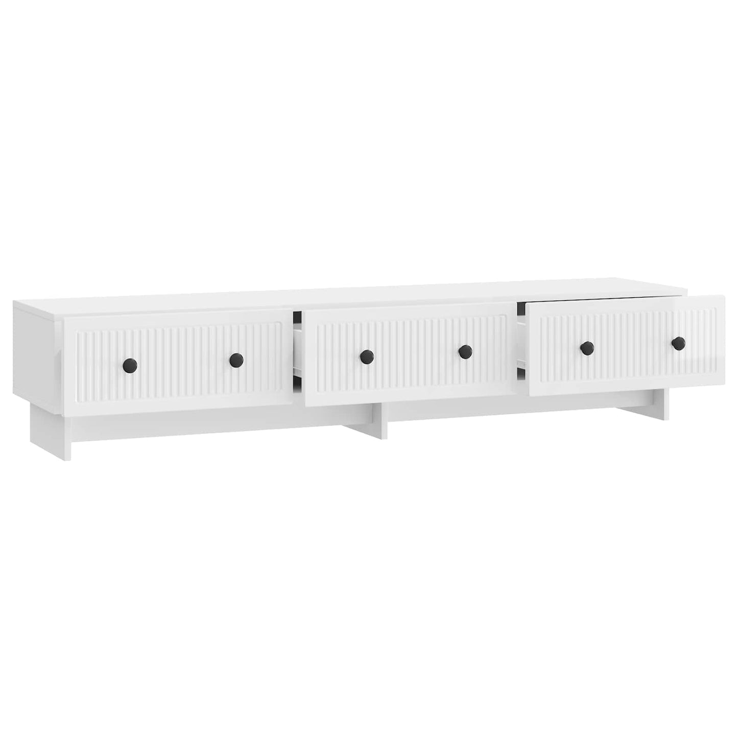 TV szekrény Magasfényű Fehér 147 x 34,5 x 30 cm Szerelt Fa