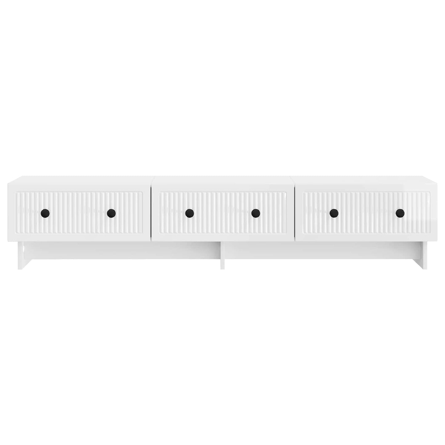 TV szekrény Magasfényű Fehér 147 x 34,5 x 30 cm Szerelt Fa