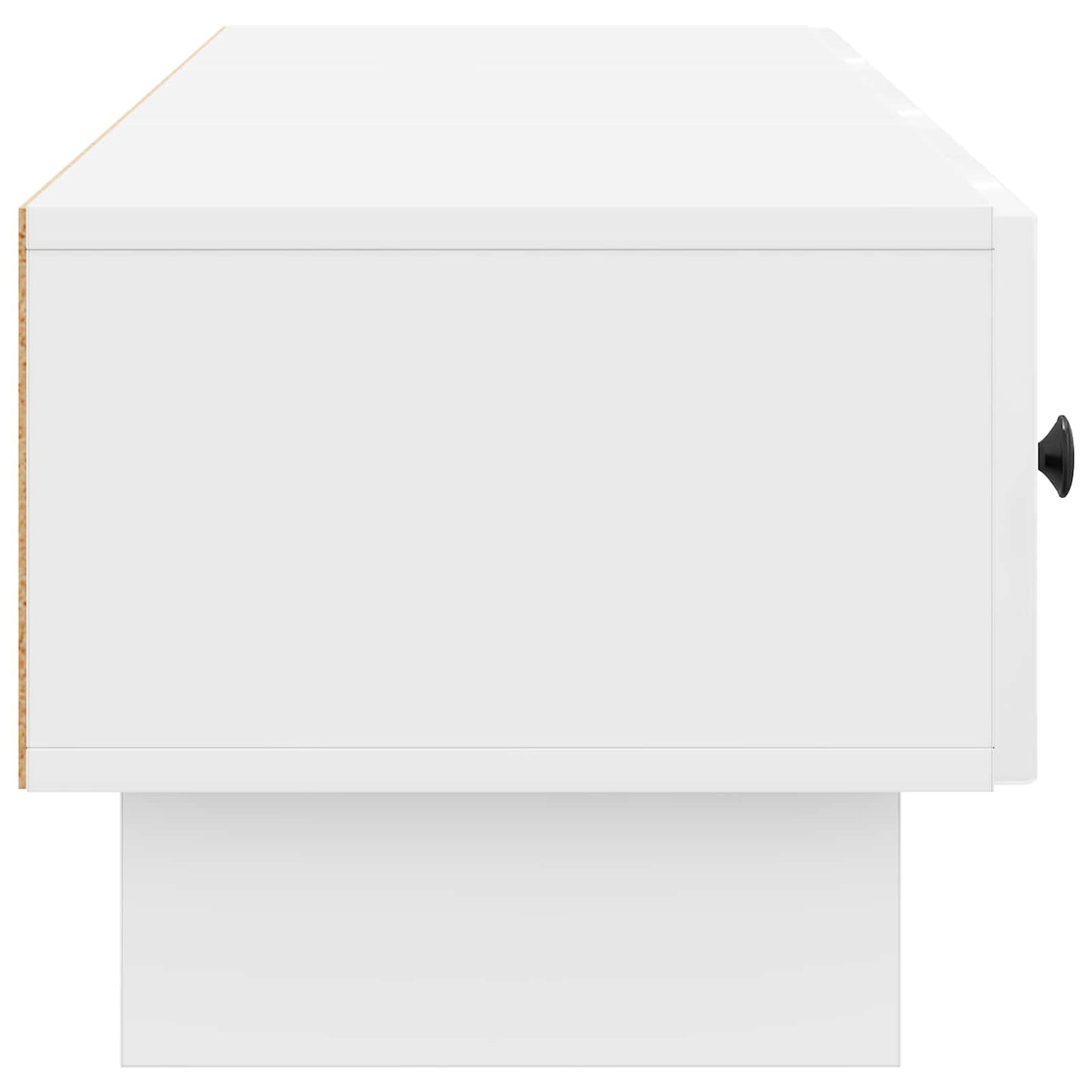 TV szekrény Magasfényű Fehér 147 x 34,5 x 30 cm Szerelt Fa