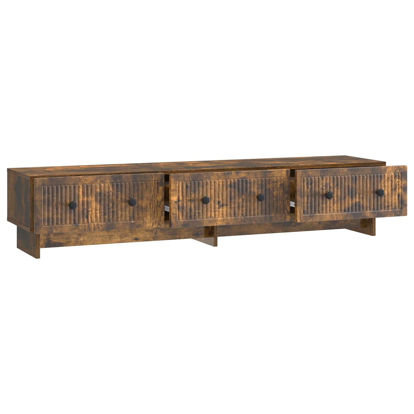 TV szekrény fiókkal Füstös Tölgy 147 x 34,5 x 30 cm Szerelt Fa