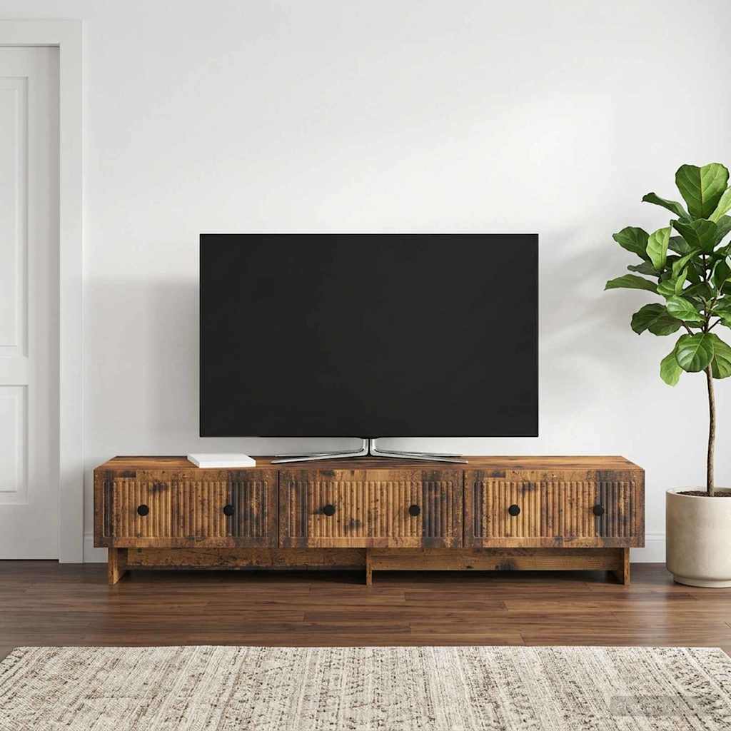 TV szekrény fiókkal Antik Fa 147 x 34,5 x 30 cm Szerelt Fa