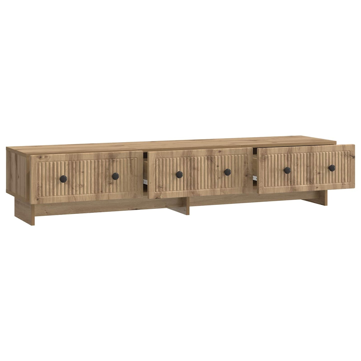 TV szekrény 147 x 34,5 x 30 cm Kézműves Tölgy Szerelt Fa