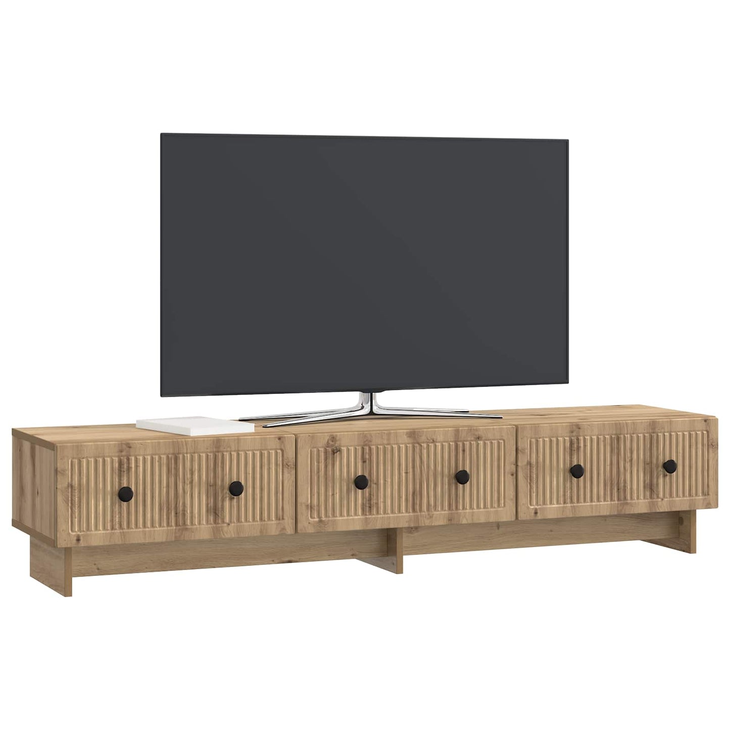 TV szekrény 147 x 34,5 x 30 cm Kézműves Tölgy Szerelt Fa
