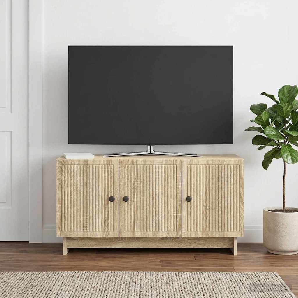 TV szekrény Sonoma Tölgy 99 x 34,5 x 50 cm Szerelt Fa