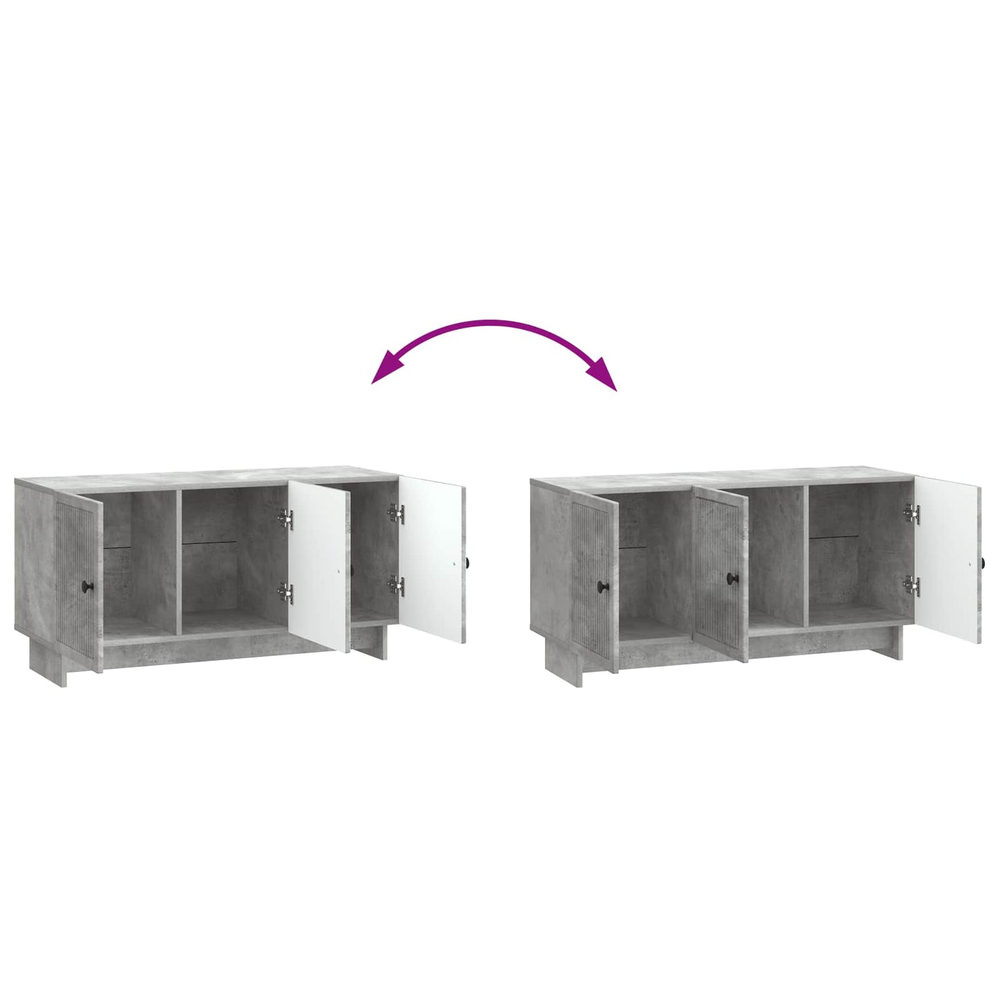 TV szekrény Betonszürke 99 x 34,5 x 50 cm Szerelt Fa