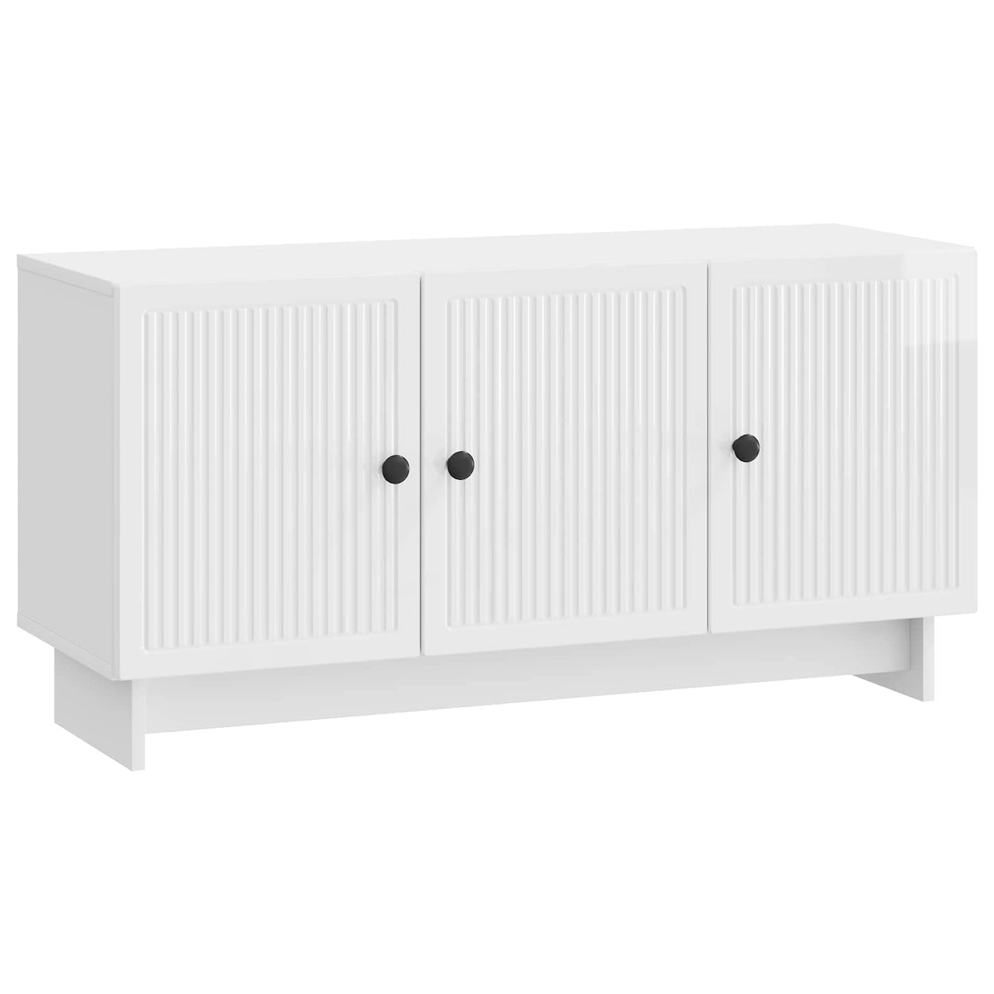 TV szekrény Magasfényű Fehér 99 x 34,5 x 50 cm Szerelt Fa