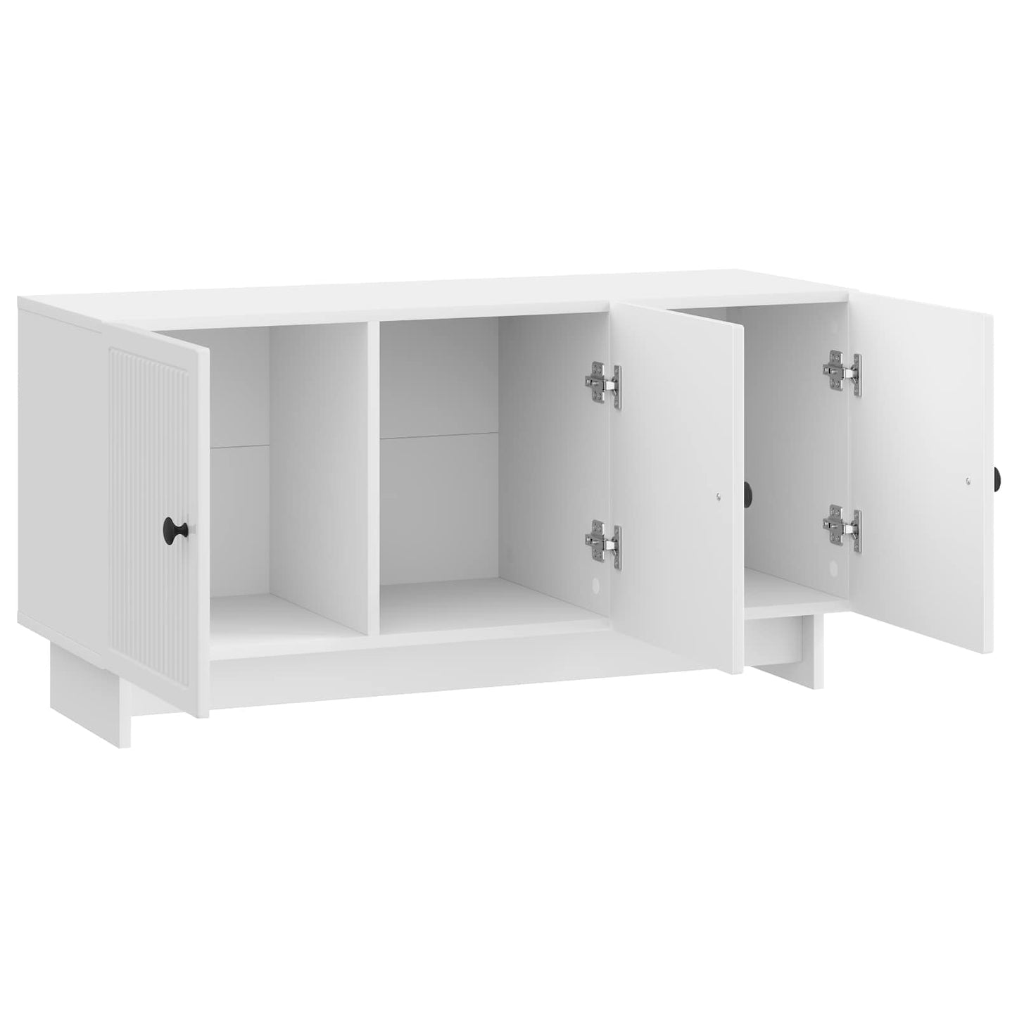 TV szekrény Magasfényű Fehér 99 x 34,5 x 50 cm Szerelt Fa
