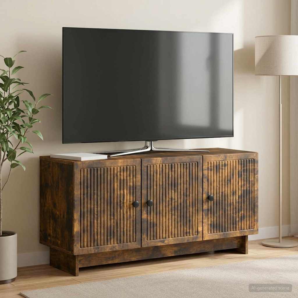 TV szekrény Füstös Tölgy 99 x 34,5 x 50 cm Szerelt Fa