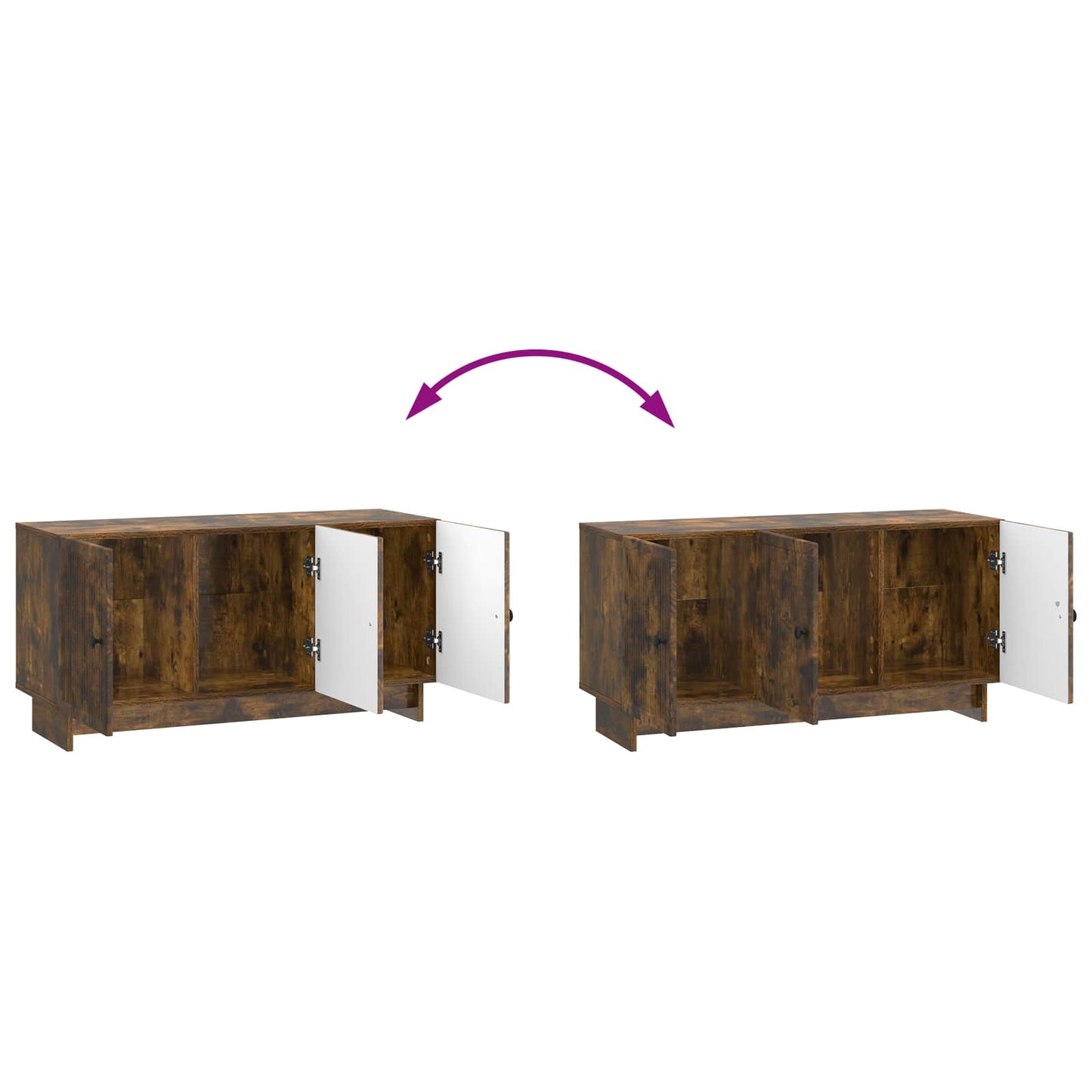 TV szekrény Füstös Tölgy 99 x 34,5 x 50 cm Szerelt Fa