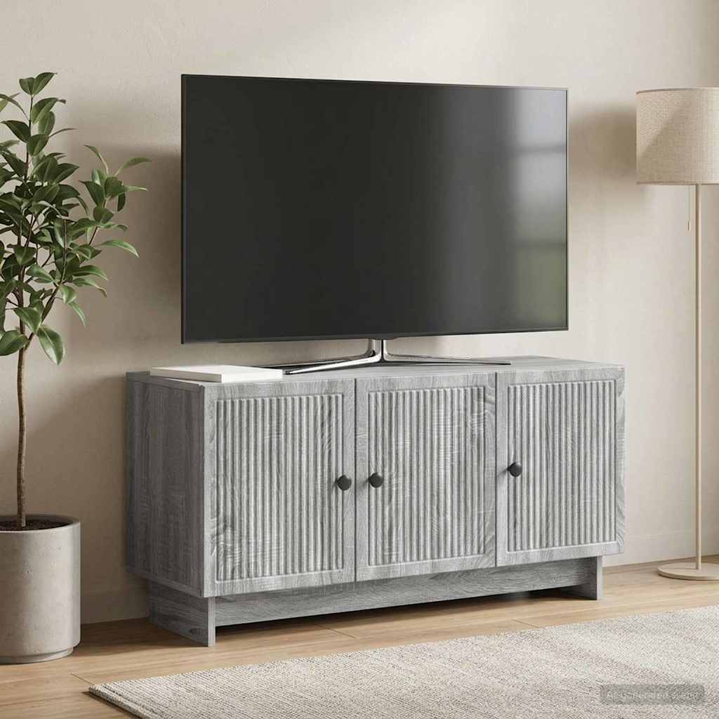 TV szekrény Szürke Sonoma 99 x 34,5 x 50 cm Szerelt Fa