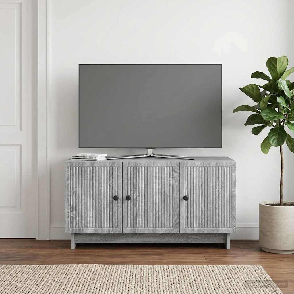 TV szekrény Szürke Sonoma 99 x 34,5 x 50 cm Szerelt Fa