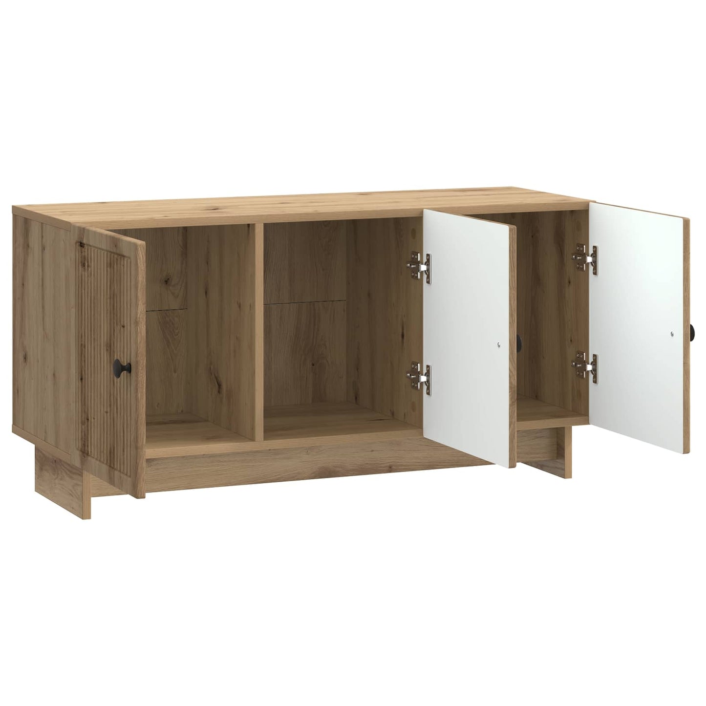 TV szekrény 99 x 34,5 x 50 cm Kézműves Tölgy Szerelt Fa