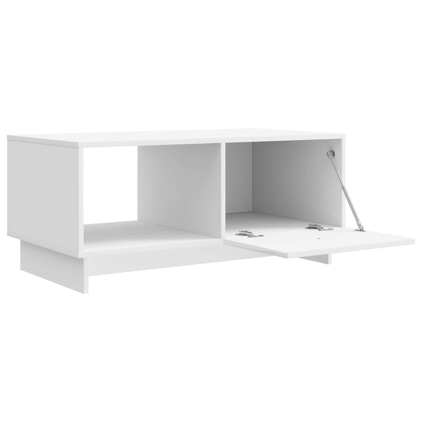 Dohányzóasztal Magasfényű Fehér 90 x 50 x 40 cm Szerelt Fa