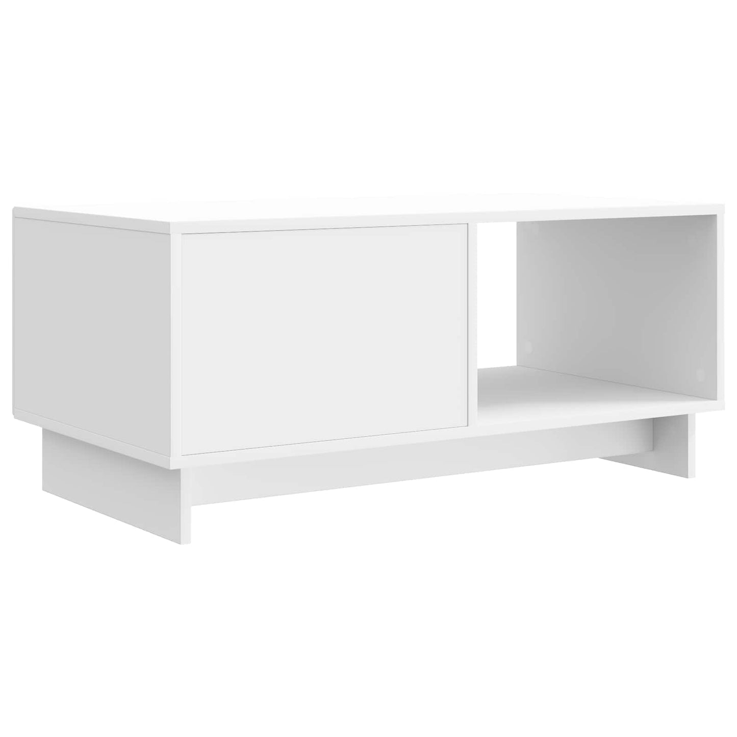 Dohányzóasztal Magasfényű Fehér 90 x 50 x 40 cm Szerelt Fa