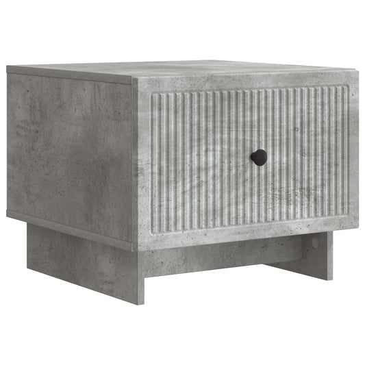 Dohányzóasztal fiókkal Betonszürke 49 x 50 x 40 cm Szerelt Fa