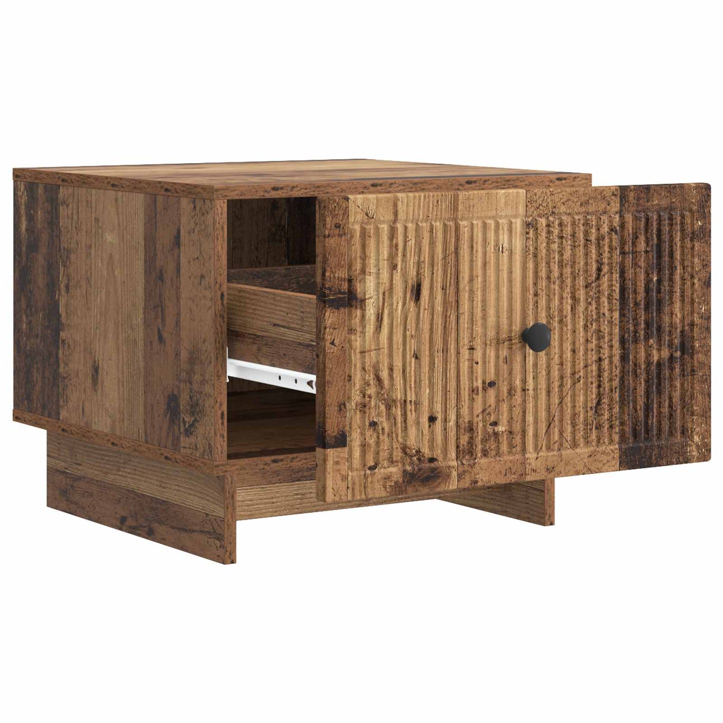 Dohányzóasztal fiókkal Antik Fa 49 x 50 x 40 cm Szerelt Fa