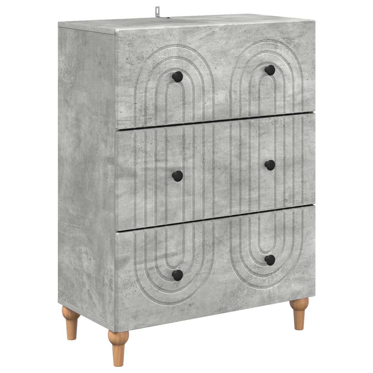 Fiókos szekrény Betonszürke 66 x 34,5 x 90 cm Szerelt Fa