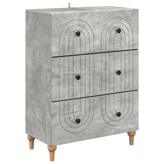 Fiókos szekrény Betonszürke 66 x 34,5 x 90 cm Szerelt Fa