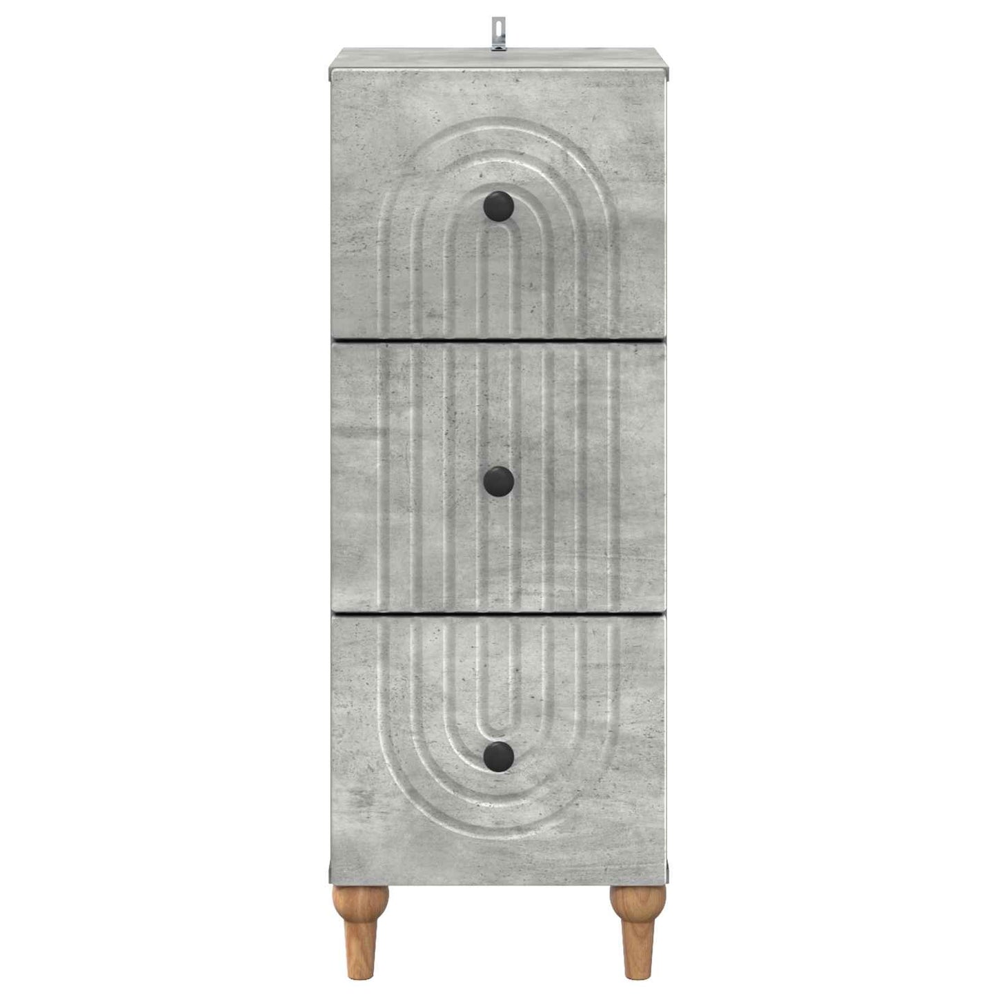 Fiókos szekrény Betonszürke 33 x 34,5 x 90 cm Szerelt Fa