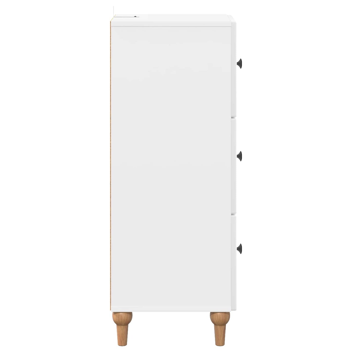 Fiókos szekrény Magasfényű Fehér 33 x 34,5 x 90 cm Szerelt Fa
