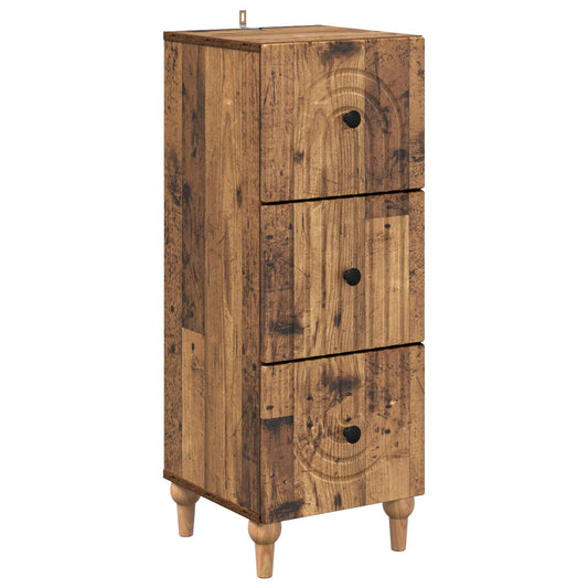 Fiókos szekrény Antik Fa 33 x 34,5 x 90 cm Szerelt Fa