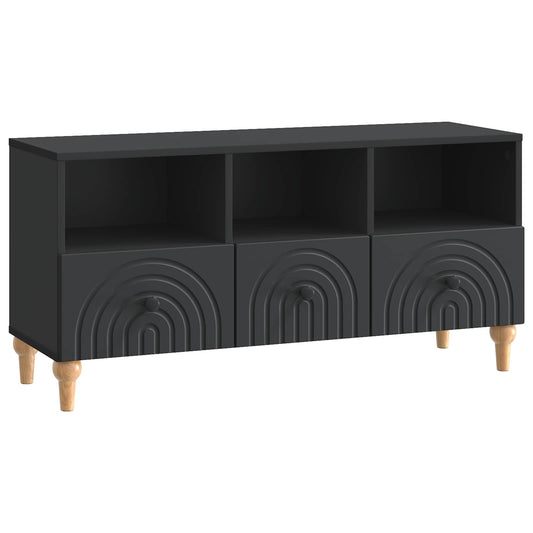 TV szekrény Fekete 102 x 34,5 x 50 cm Mérnöki fa