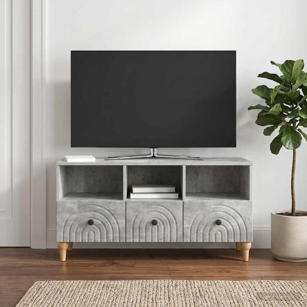 TV szekrény Beton Szürke 102 x 34,5 x 50 cm Mérnöki fa
