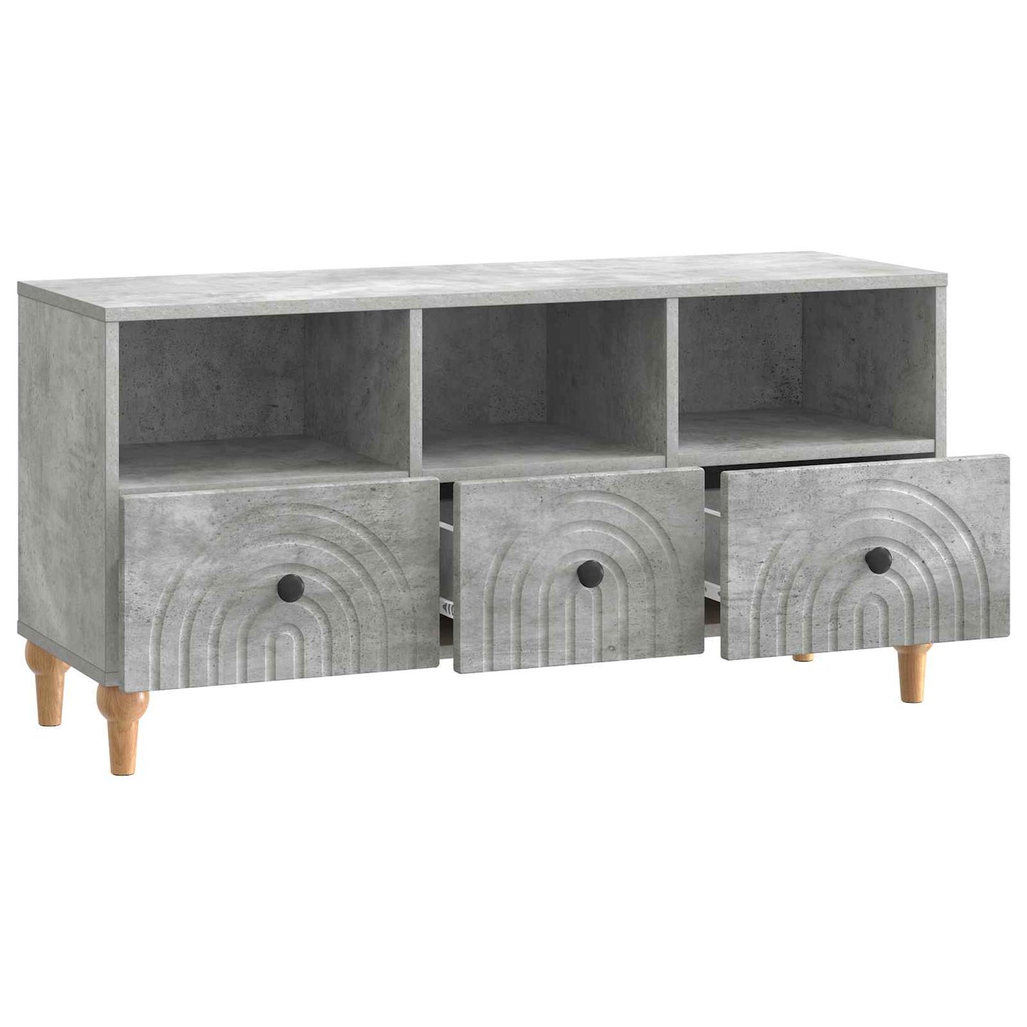 TV szekrény Beton Szürke 102 x 34,5 x 50 cm Mérnöki fa