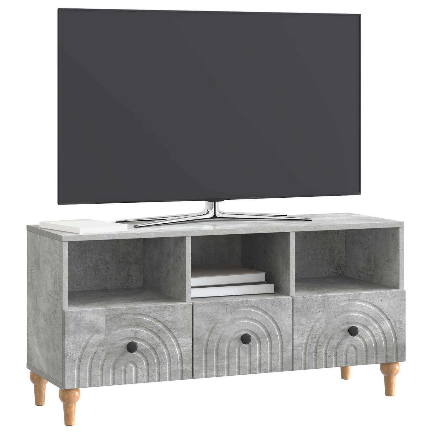 TV szekrény Beton Szürke 102 x 34,5 x 50 cm Mérnöki fa