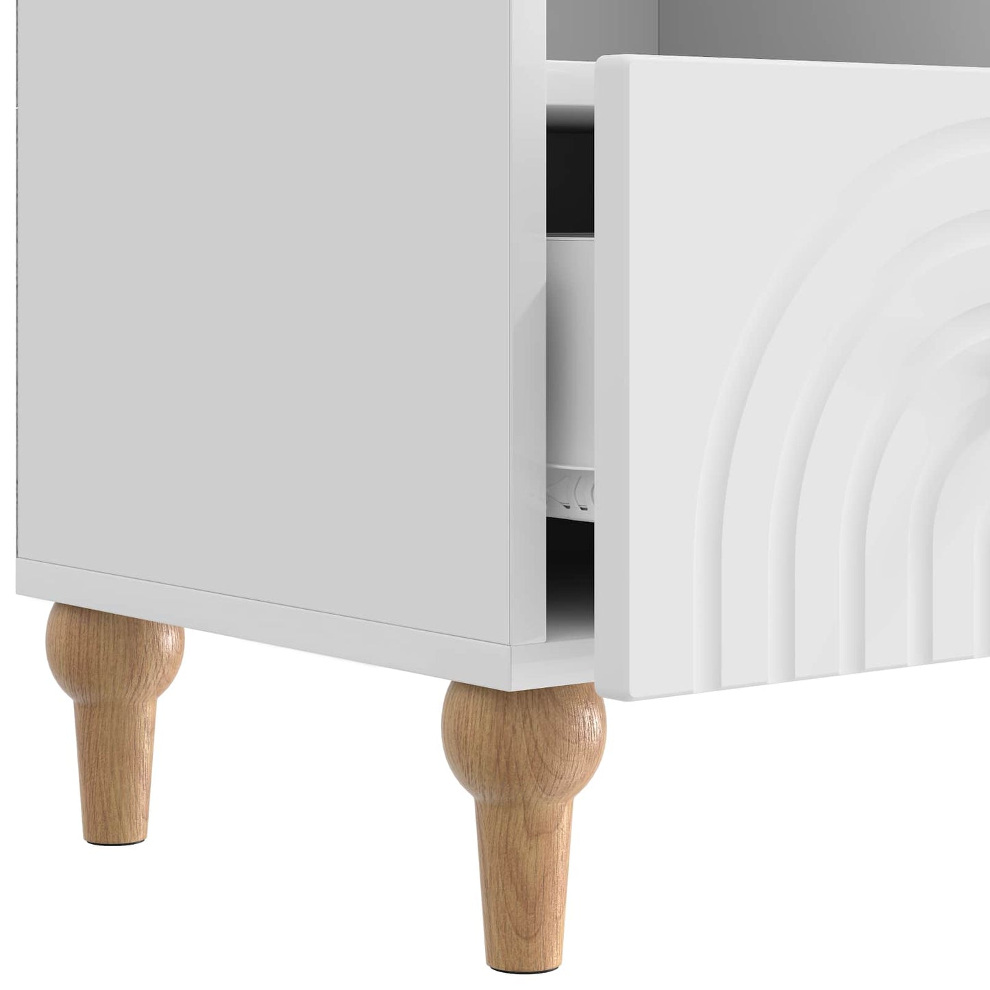 TV szekrény Magasfényű Fehér 102 x 34,5 x 50 cm Mérnöki fa