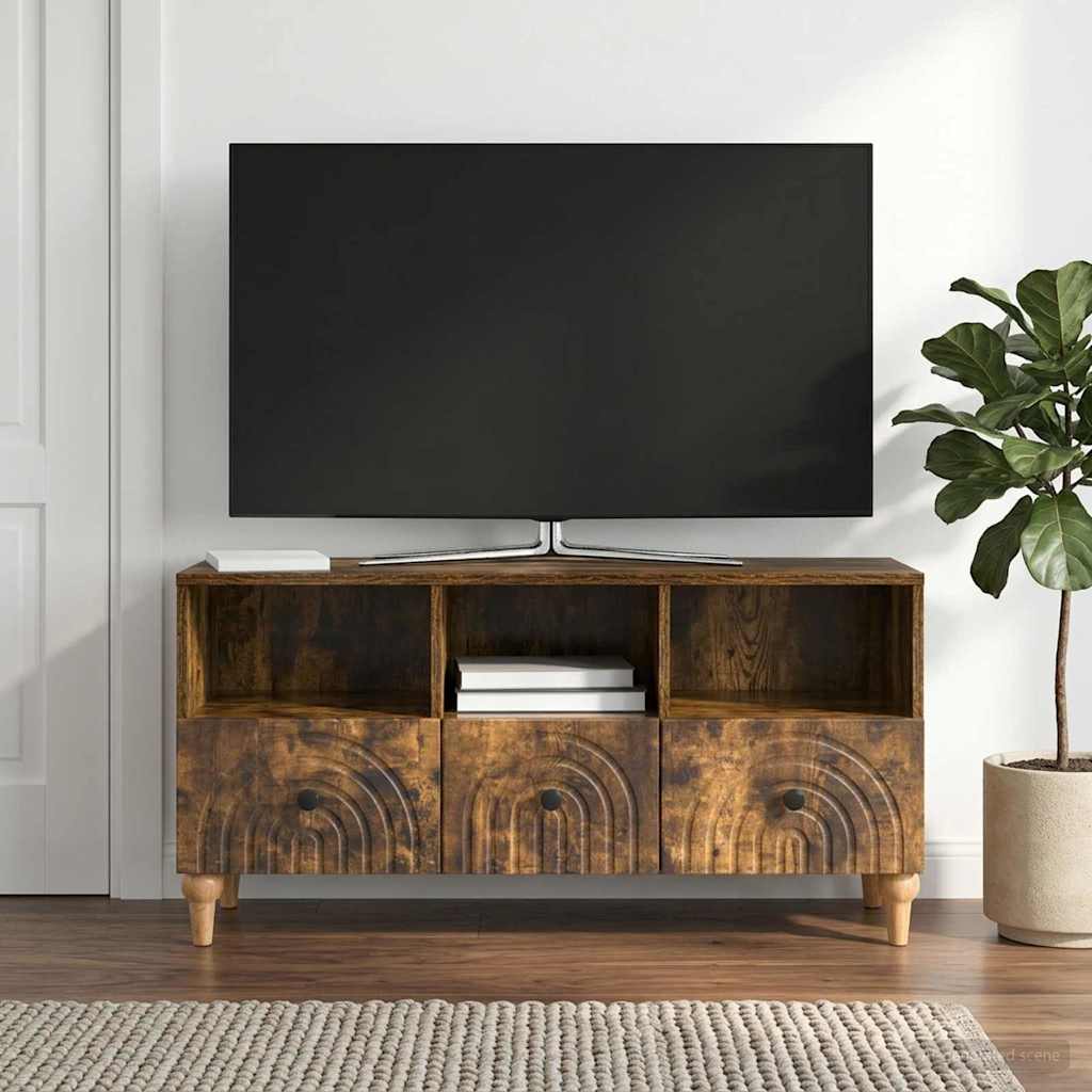 TV szekrény Füstölt Tölgy 102 x 34,5 x 50 cm Mérnöki fa
