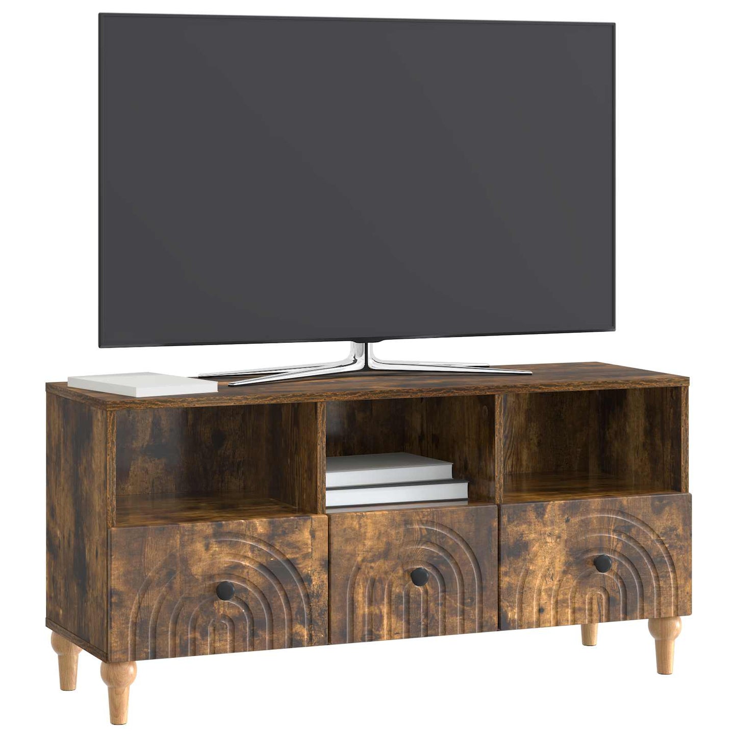 TV szekrény Füstölt Tölgy 102 x 34,5 x 50 cm Mérnöki fa