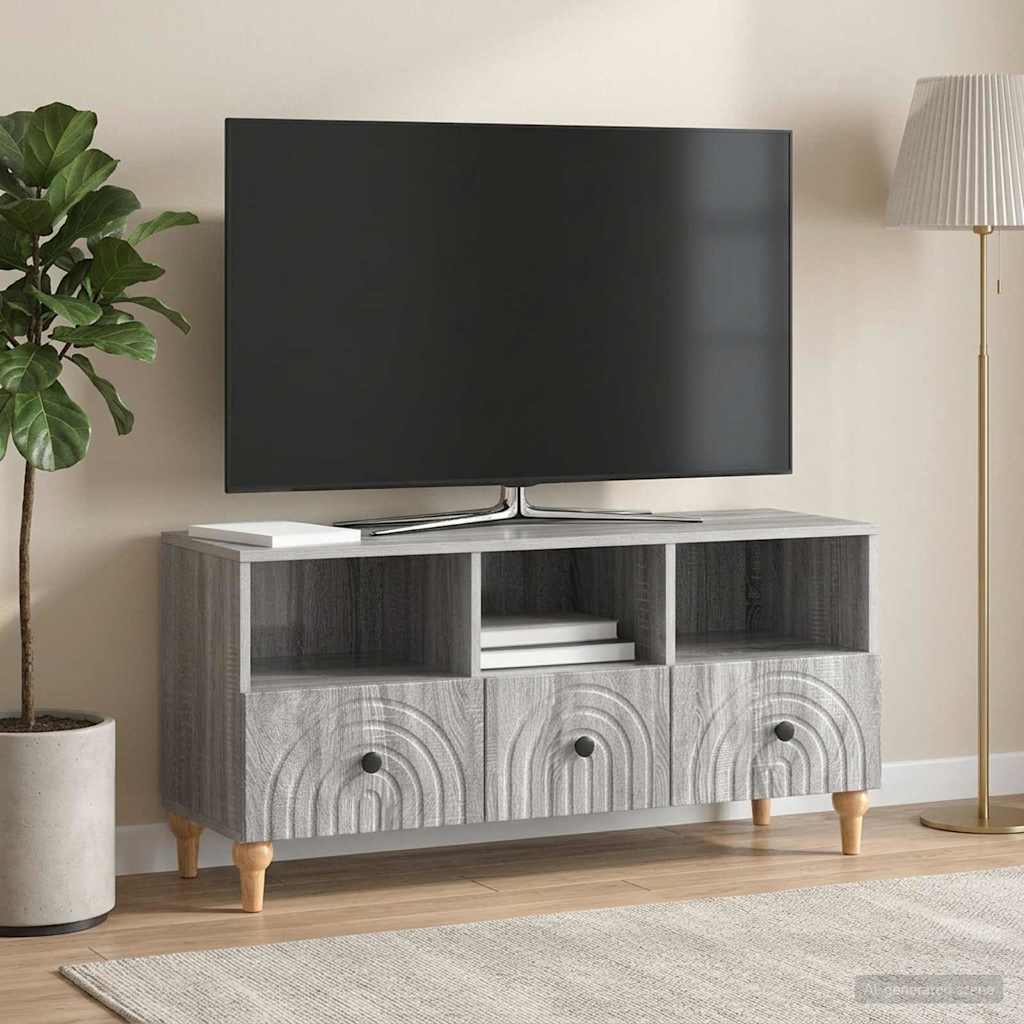 TV szekrény Szürke Sonoma 102 x 34,5 x 50 cm Mérnöki fa