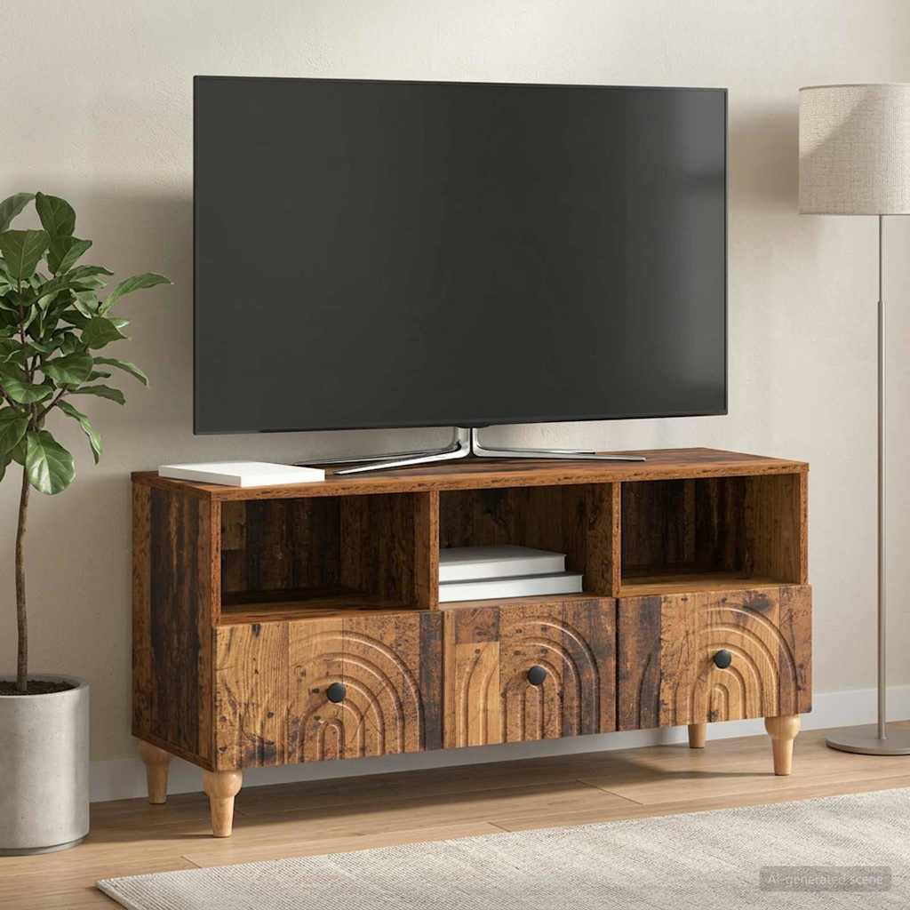 TV szekrény Öreg fa 102 x 34,5 x 50 cm Mérnöki fa