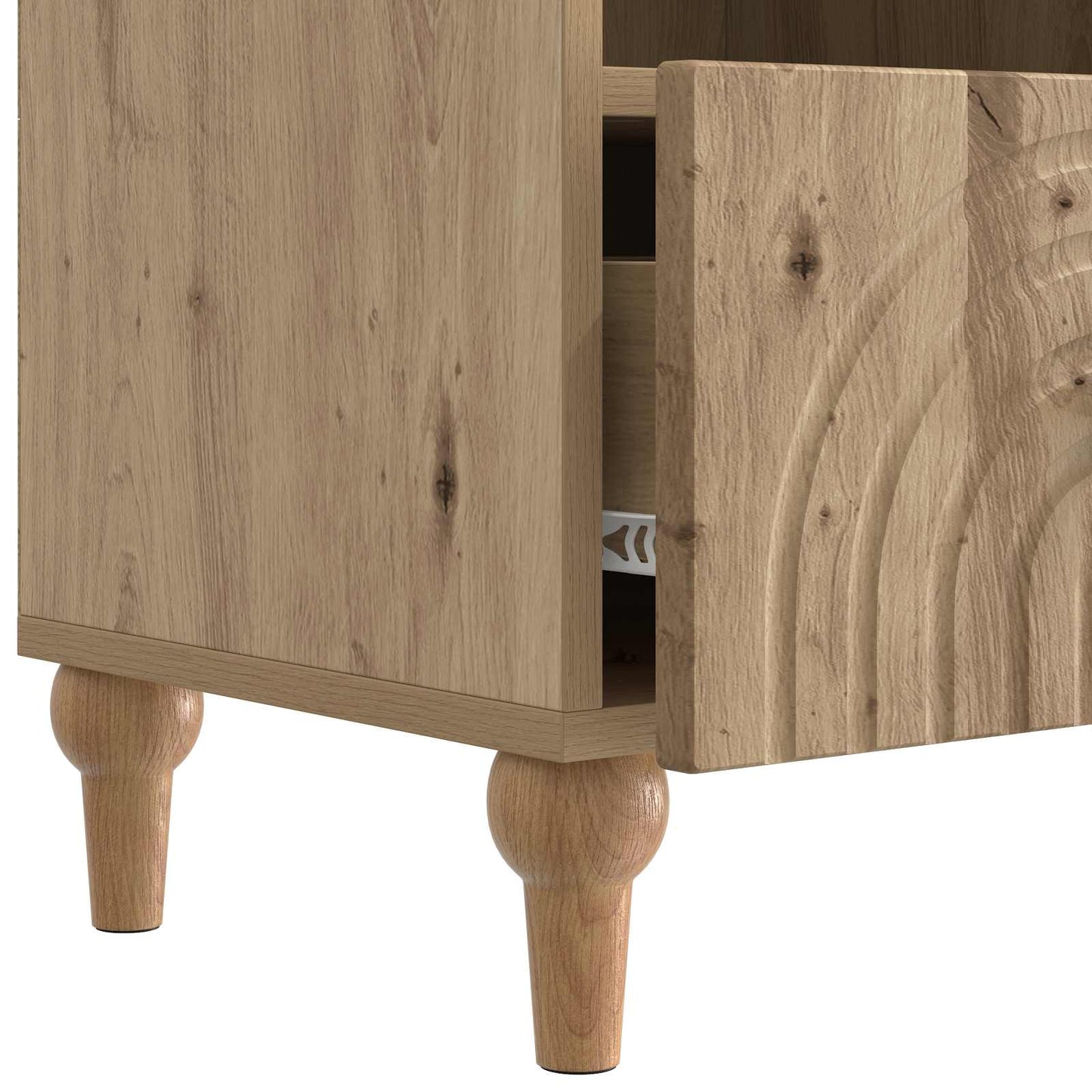 TV szekrény 102 x 34,5 x 50 cm Kézműves Tölgy Mérnöki fa