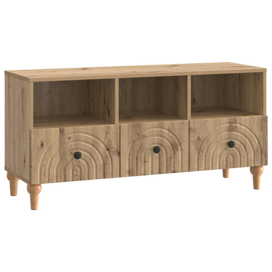 TV szekrény Kézműves Tölgy 102 x 34,5 x 50 cm Mérnöki fa