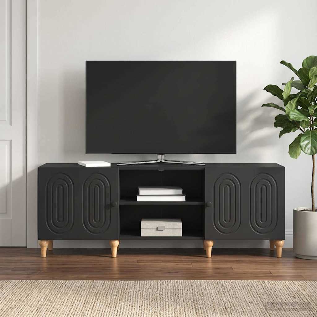 TV szekrény Fekete 150 x 31 x 50 cm Szerelt Fa