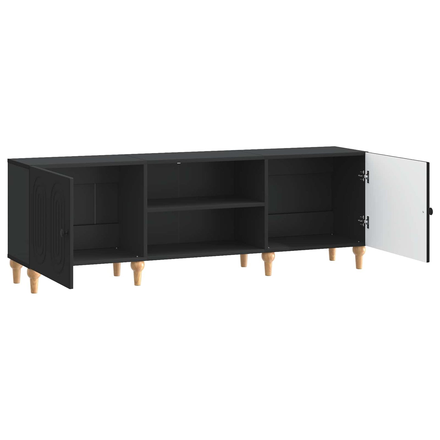 TV szekrény Fekete 150 x 31 x 50 cm Szerelt Fa