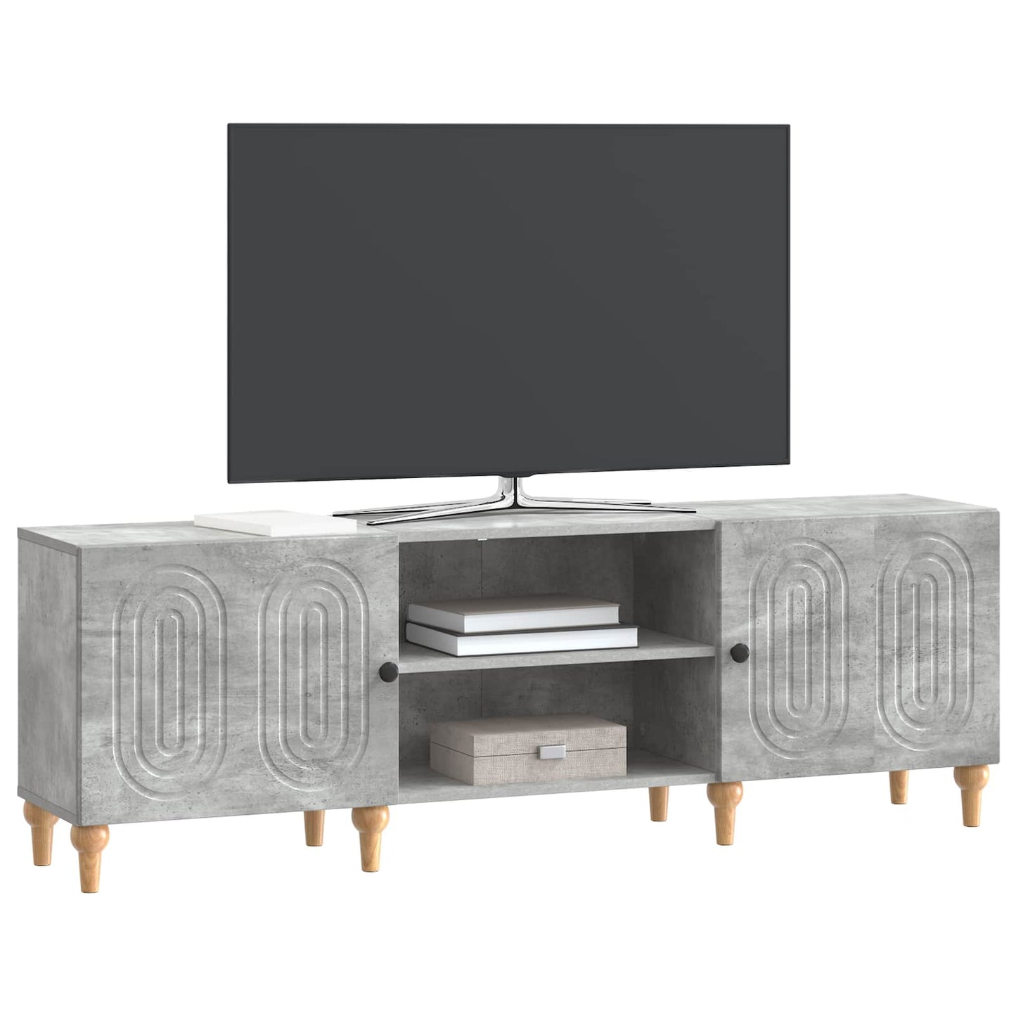TV szekrény Betonszürke 150 x 31 x 50 cm Szerelt Fa