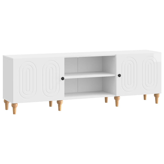 TV szekrény Magasfényű Fehér 150 x 31 x 50 cm Szerelt Fa