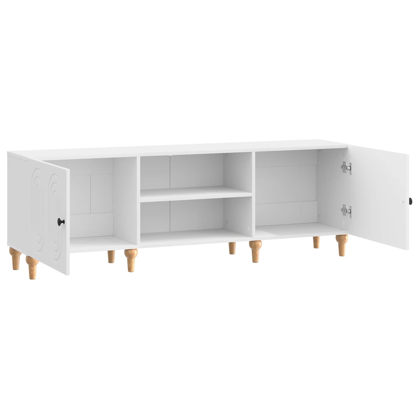 TV szekrény Magasfényű Fehér 150 x 31 x 50 cm Szerelt Fa