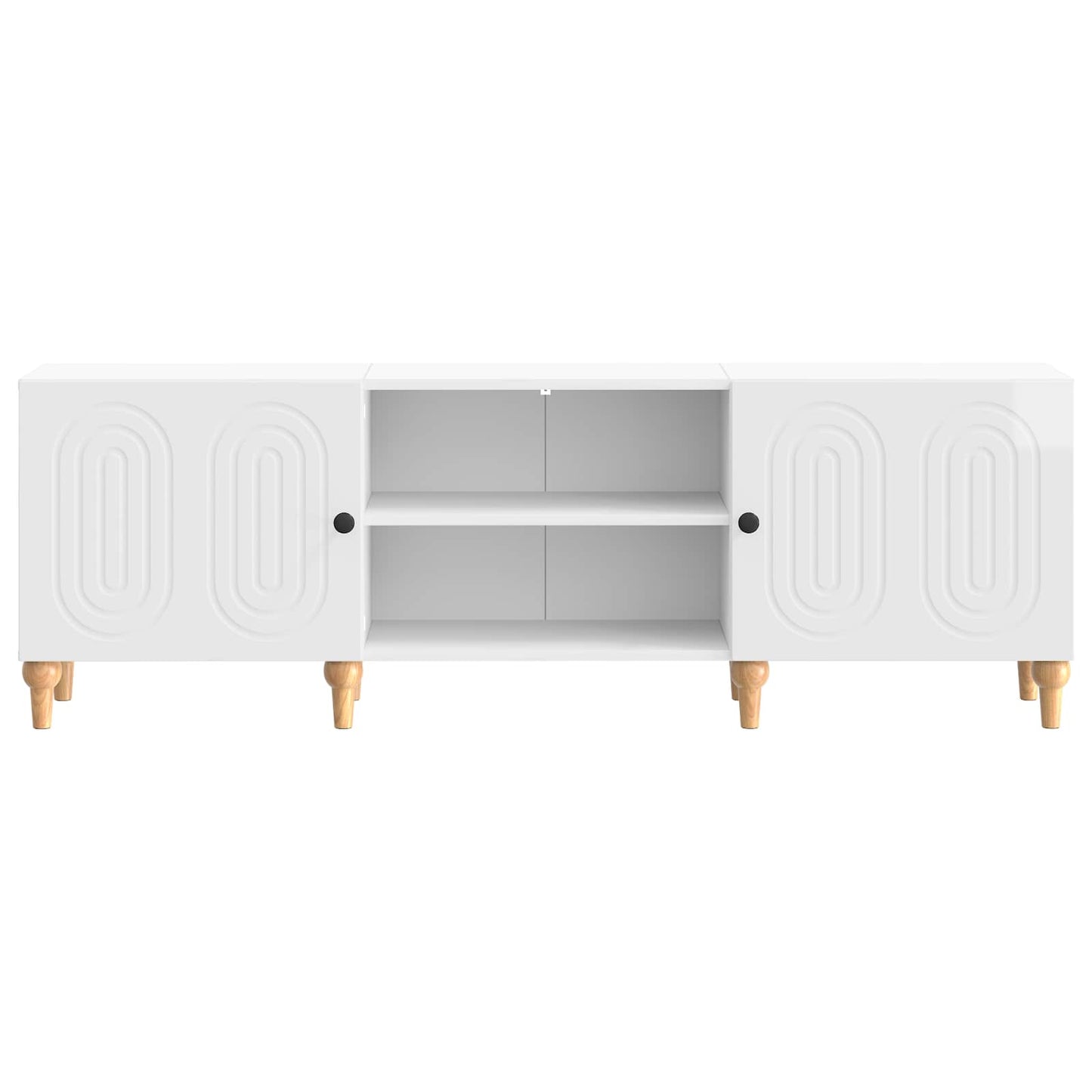 TV szekrény Magasfényű Fehér 150 x 31 x 50 cm Szerelt Fa