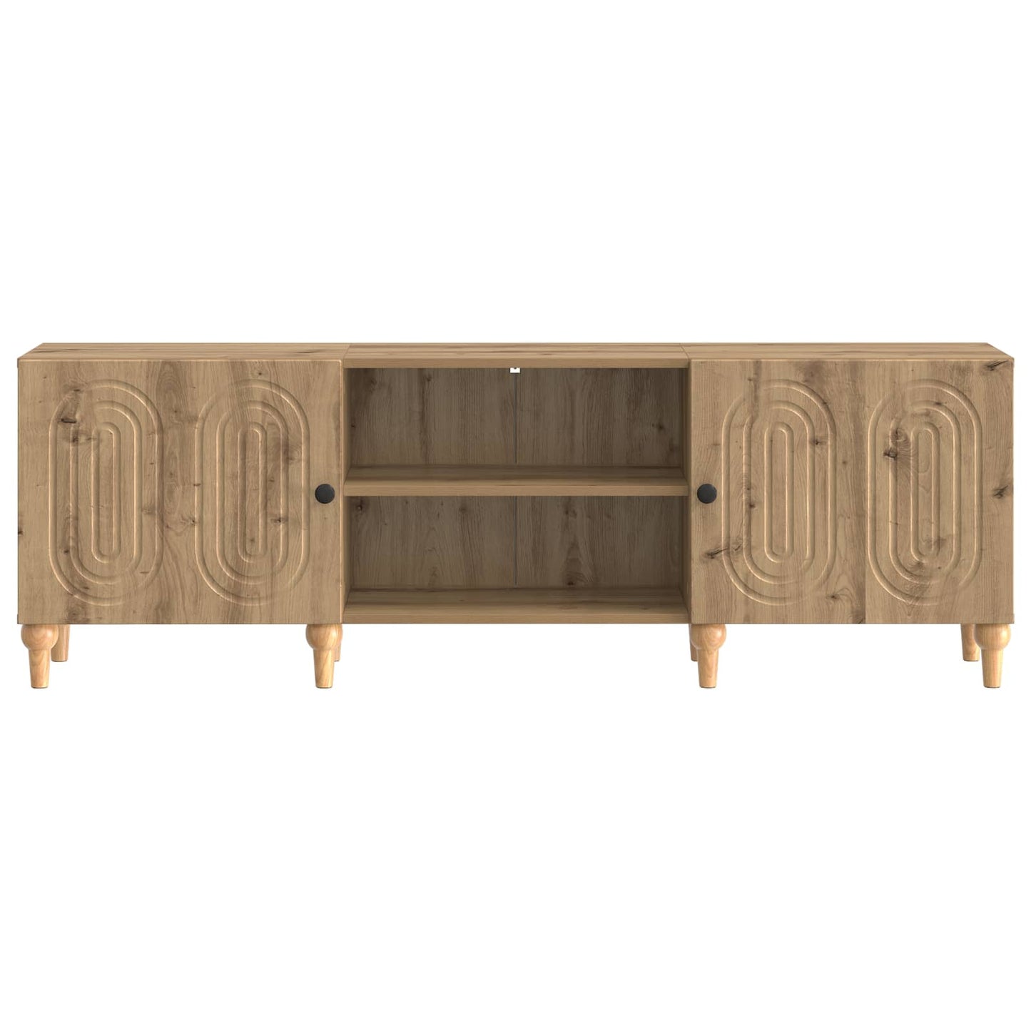 TV szekrény 150 x 31 x 50 cm Kézműves Tölgy Szerelt Fa
