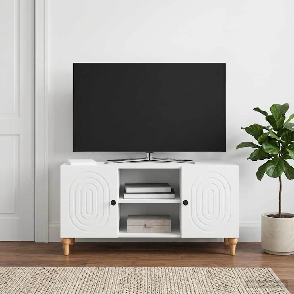 TV szekrény Fehér 102 x 34,5 x 50 cm Szerelt Fa