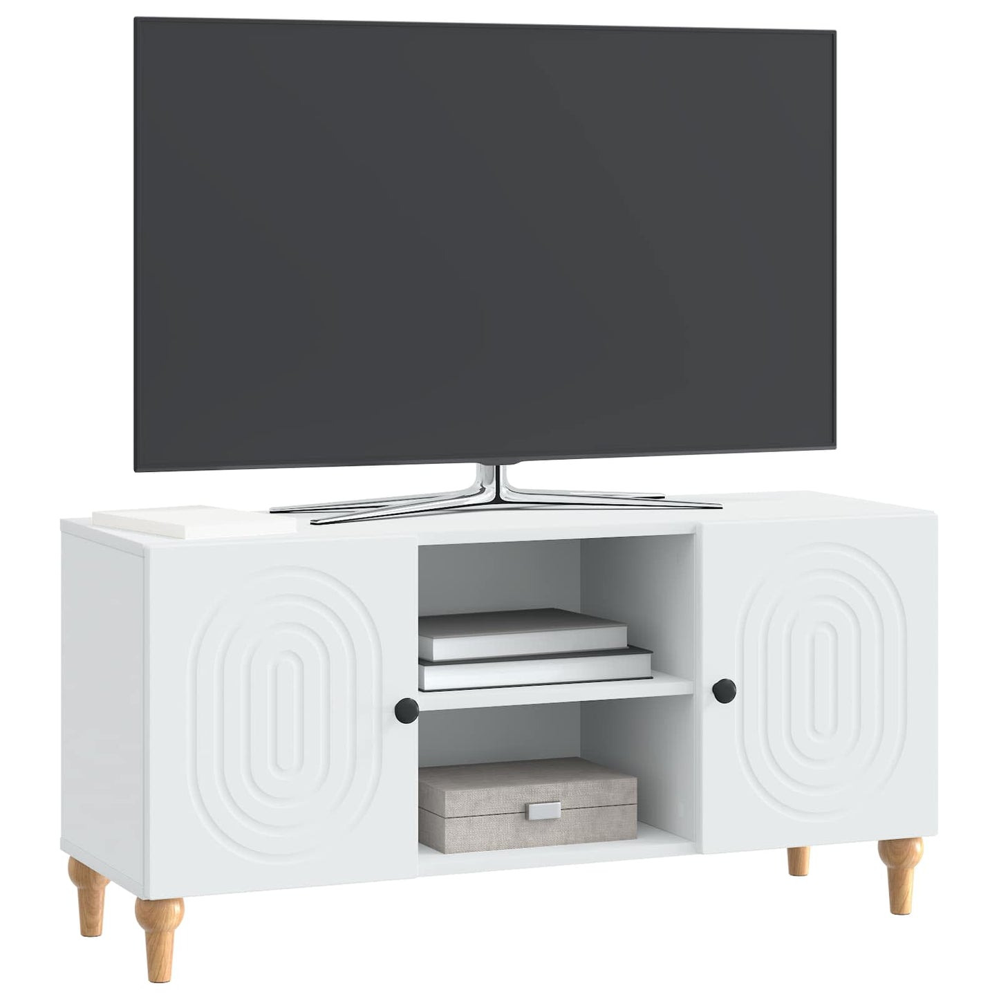 TV szekrény Fehér 102 x 34,5 x 50 cm Szerelt Fa