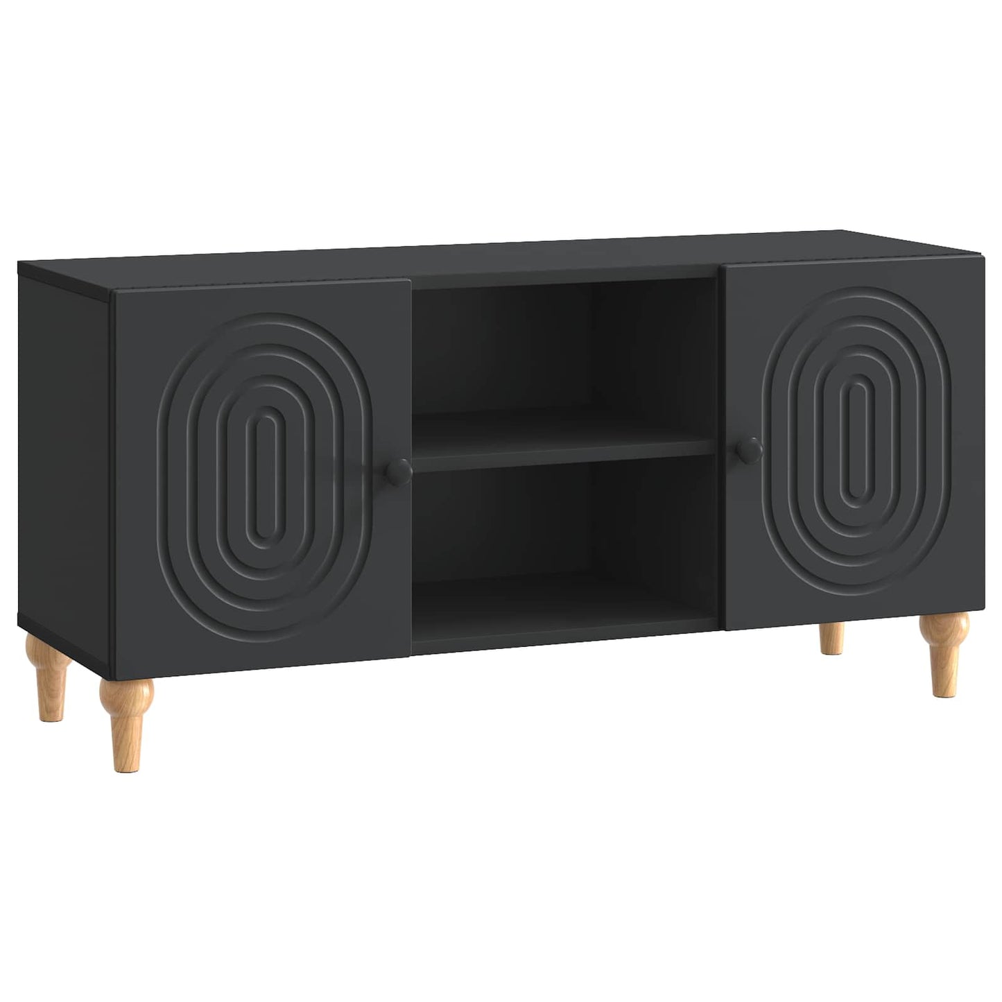TV szekrény Fekete 102 x 34,5 x 50 cm Szerelt Fa
