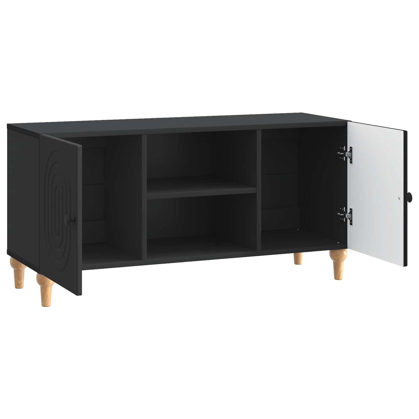 TV szekrény Fekete 102 x 34,5 x 50 cm Szerelt Fa