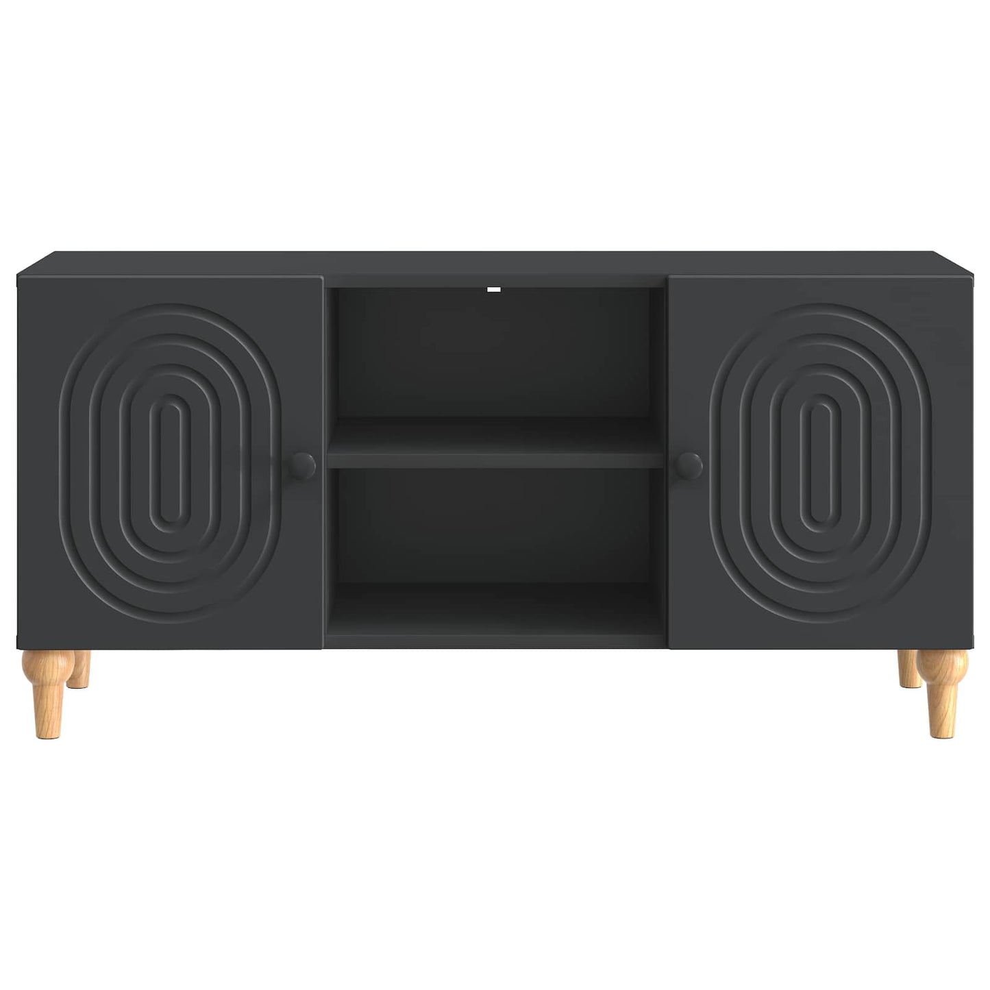 TV szekrény Fekete 102 x 34,5 x 50 cm Szerelt Fa
