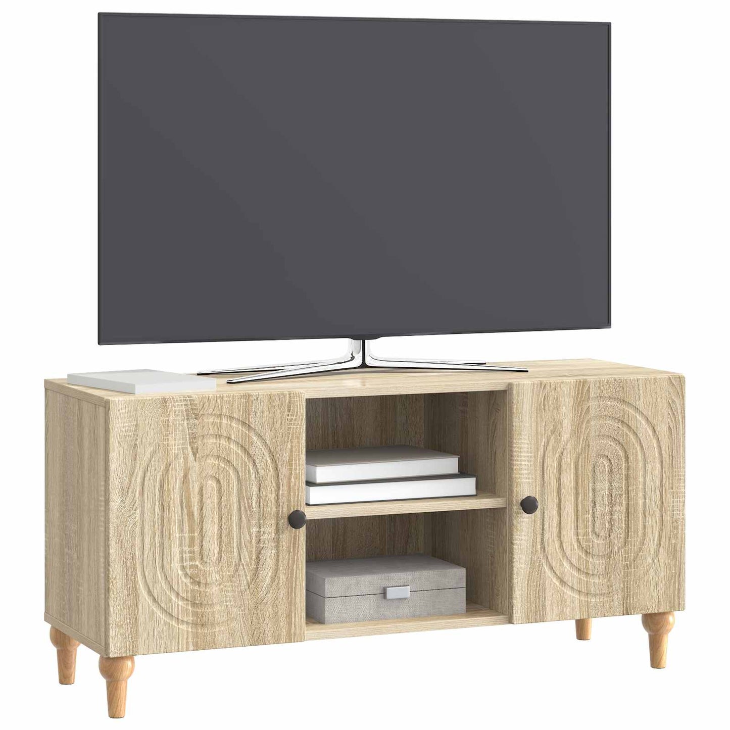 TV szekrény Sonoma Tölgy 102 x 34,5 x 50 cm Szerelt Fa