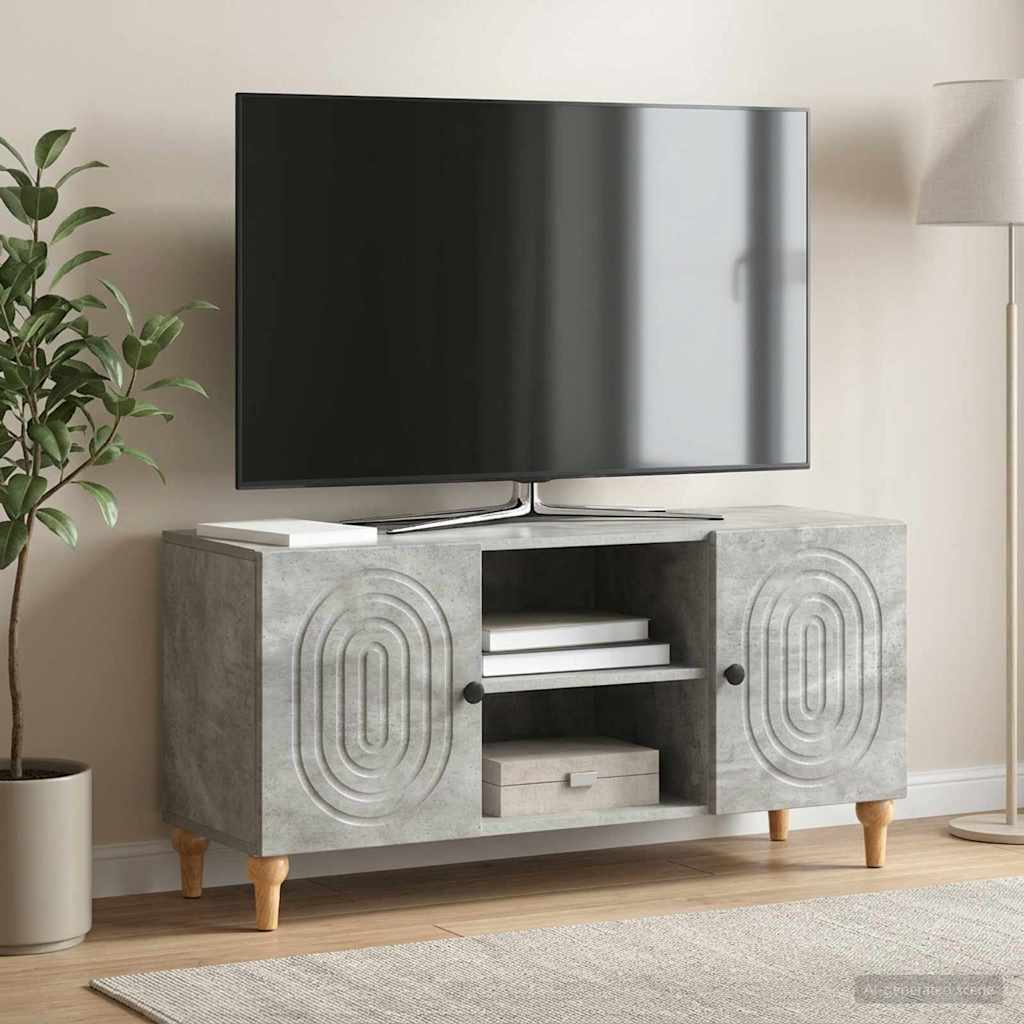TV szekrény Betonszürke 102 x 34,5 x 50 cm Szerelt Fa